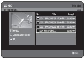 SAMSUNG DVD-HR773A - Using the TITLE LIST button - 1