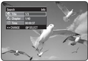 SAMSUNG DVD-HR773A - Moving to a scene directly using the INFO - 11