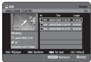 SAMSUNG DVD-HR775A - De toets TITLE LIST gebruiken - 1