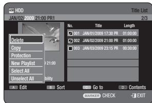 SAMSUNG DVD-HR775A - Using the TITLE LIST button - 1