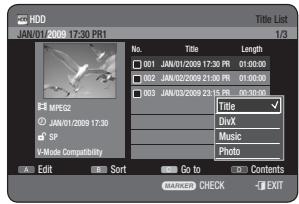 SAMSUNG DVD-HR775A - Using the TITLE LIST button - 11