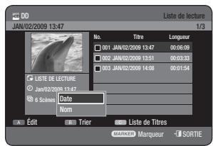SAMSUNG DVD-HR775A - Utilisation de la fonction Trier (Liste de lecture) - 2