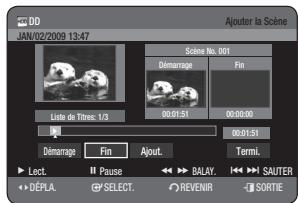 SAMSUNG DVD-HR775A - Ajout d'une scene - 1