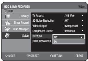 SAMSUNG DVD-HR775A - BD Wise (Only Samsung products) - 1