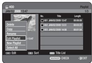 SAMSUNG DVD-HR775A - Using the PLAY LIST button - 1