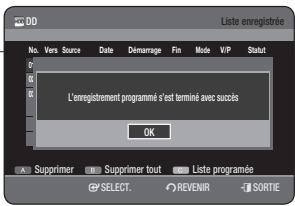 SAMSUNG DVD-HR775A - Informations relatives à Liste enregistrée - 1