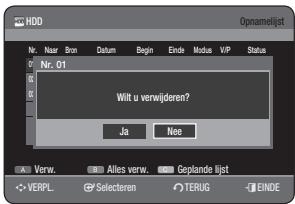 SAMSUNG DVD-HR775A - Opnamelijst verwijderen - 1