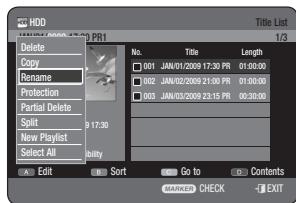 SAMSUNG DVD-HR775A - Using the TITLE LIST button - 2