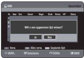 SAMSUNG DVD-HR775A - Opnamelijst wissen - 1