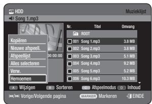 SAMSUNG DVD-HR775A - DE NAAM VAN EEN MUZIEK-, FOTO- OF DIVX-BESTAND WIJZIGEN - 2