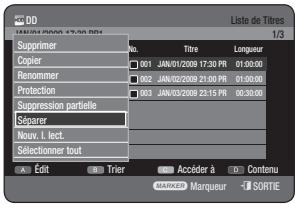SAMSUNG DVD-HR775A - Utilisation du bouton TITLE LIST - 1