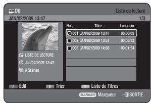 SAMSUNG DVD-HR775A - Utilisation du bouton PLAY LIST - 2