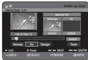SAMSUNG DVD-HR775A - Modification d'une scène (replacement d'une scène) - 1