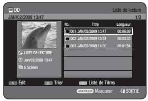 SAMSUNG DVD-HR775A - Utilisation du bouton PLAY LIST - 1