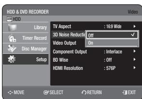 SAMSUNG DVD-HR775A - 3D Noise Reduction (motion adaptive noise reduction) - 1