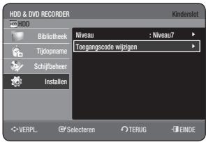 SAMSUNG DVD-HR775A - De toegangscode wijzigen - 2