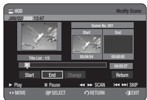 SAMSUNG DVD-HR775A - Modifying a Scene (Replacing a Scene) - 1