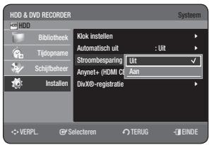 SAMSUNG DVD-HR775A - Instellingen voor energiebesparing - 1