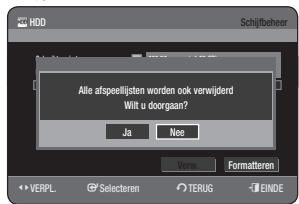SAMSUNG DVD-HR775A - Alle titellijsten/DivX-lijsten/muzieklijsten/fotolijsten verwijderen - 4