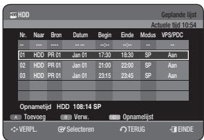 SAMSUNG DVD-HR775A - De geplande lijst bewerken - 1
