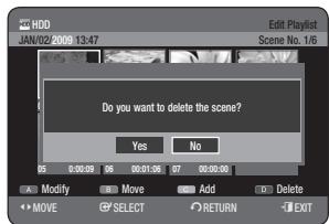 SAMSUNG DVD-HR775A - Deleting a Scene - 3
