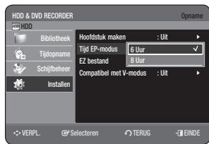 SAMSUNG DVD-HR775A - Tijdinstelling EP-modus - 1
