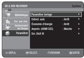 SAMSUNG DVD-HR775A - CONFIGURATION DES OPTIONS DU SYSTÉME - 1