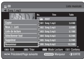 SAMSUNG DVD-HR775A - MODIFICATION DU NOM DU FICHIER MUSICAL/PHOTO/DIVX - 2