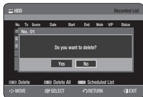 SAMSUNG DVD-HR775A - Delete Recorded List - 1