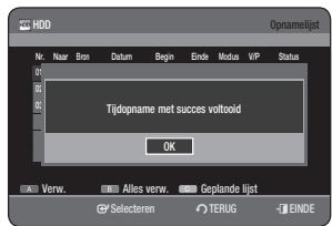 SAMSUNG DVD-HR775A - Informatie over de Opnamelijst - 1
