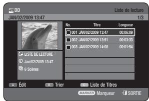 SAMSUNG DVD-HR775A - Utilisation du bouton PLAY LIST - 1