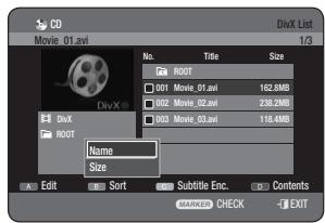 SAMSUNG DVD-HR775A - Using the Sort - 1