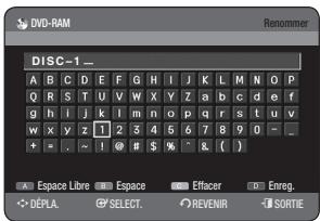 SAMSUNG DVD-HR775A - Modification du nom du disque - 8