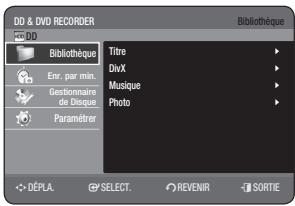 SAMSUNG DVD-HR775A - NAVIGATION DANS LES MENUS À L'ÉCRAN - 1