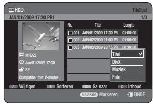 SAMSUNG DVD-HR775A - De toets TITLE LIST gebruiken - 11