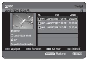 SAMSUNG DVD-HR775A - De toets TITLE LIST gebruiken - 1