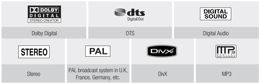 SAMSUNG DVD-HR775A - LOGOS OF DISCS THAT CAN BE PLAYED - 1