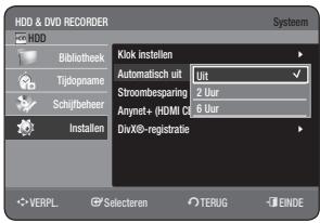 SAMSUNG DVD-HR775A - Instelling voor automatisch uitschakelen - 1