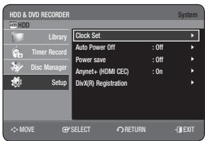 SAMSUNG DVD-HR775A - SETTING THE CLOCK - 3