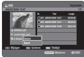SAMSUNG DVD-HR775A - Sorteren gebruiken (Afspeellijst) - 1