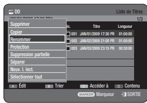 SAMSUNG DVD-HR775A - Utilisation du bouton TITLE LIST - 2