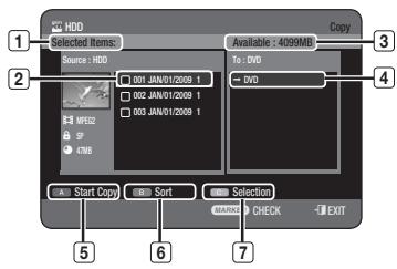 SAMSUNG DVD-HR775A - About the Copy Screen - 1