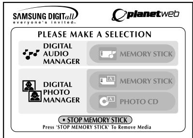 SAMSUNG DVD-L100 - Retrait de la carte Memory Stick - 2