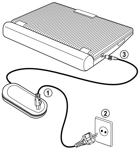SAMSUNG DVD-L100 - Rechargement du bloc-piles - 1