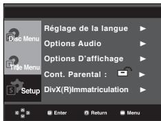 SAMSUNG DVD-P191 - Utilisation du menu de configuration - 1