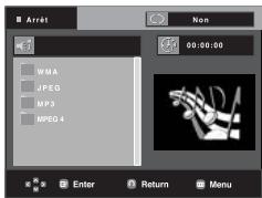 SAMSUNG DVD-P191 - Menu clips pour MP3/WMA/JPEG/MPEG4/CD audio - 1