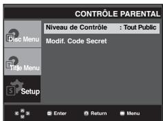 SAMSUNG DVD-P191 - Configuration du niveau d'évaluation - 3