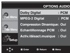 SAMSUNG DVD-P191 - Configuration des options audio - 2