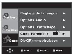 SAMSUNG DVD-P191 - Configuration du niveau d'évaluation - 2