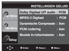 SAMSUNG DVD-P191 - De geluidopties instellen - 2